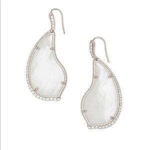 Kendra Scott Tinley Silver Drop Earring IvoryPearl